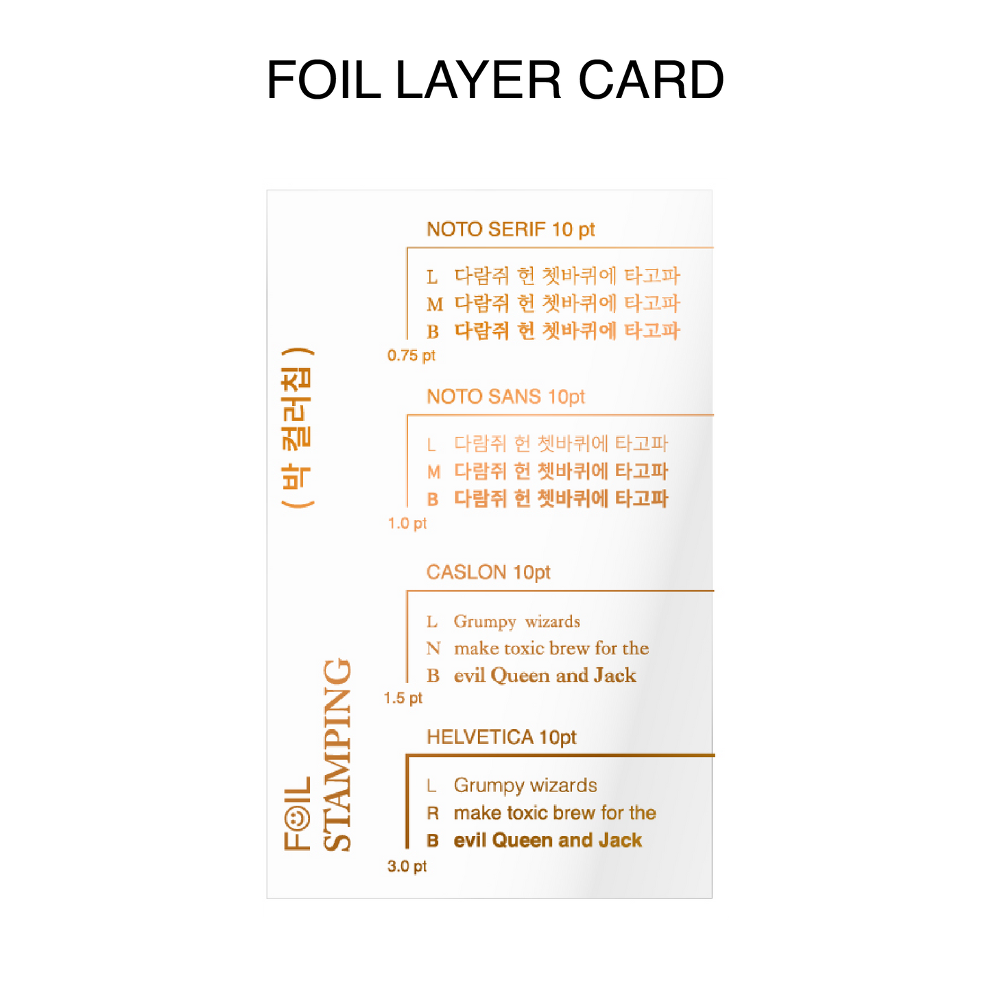 Foil Layer Card
