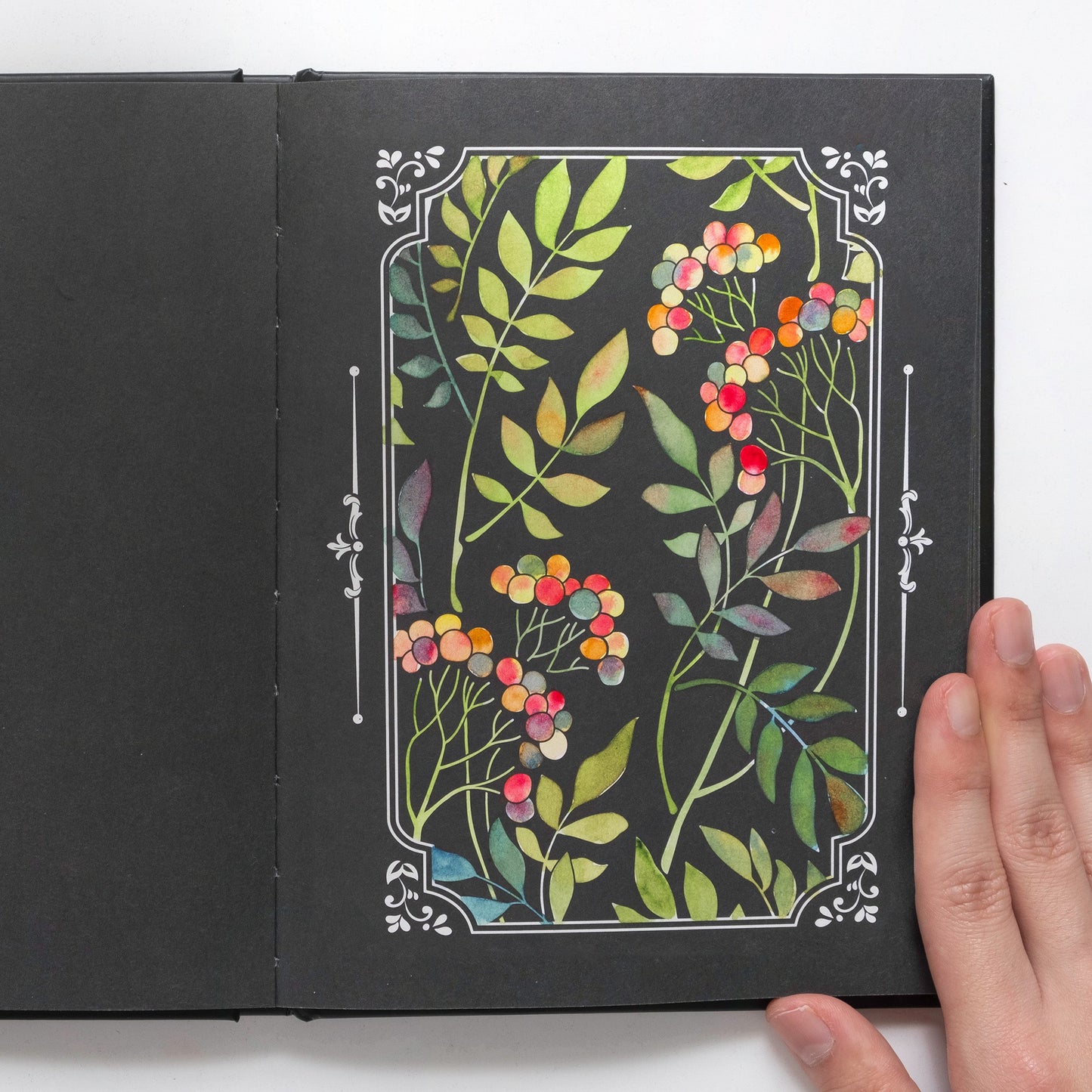 Black Watercolor Coloring Kit