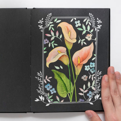 Black Watercolor Coloring Kit