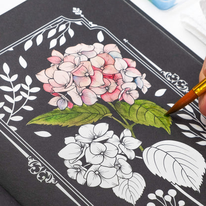 Black Watercolor Coloring Kit