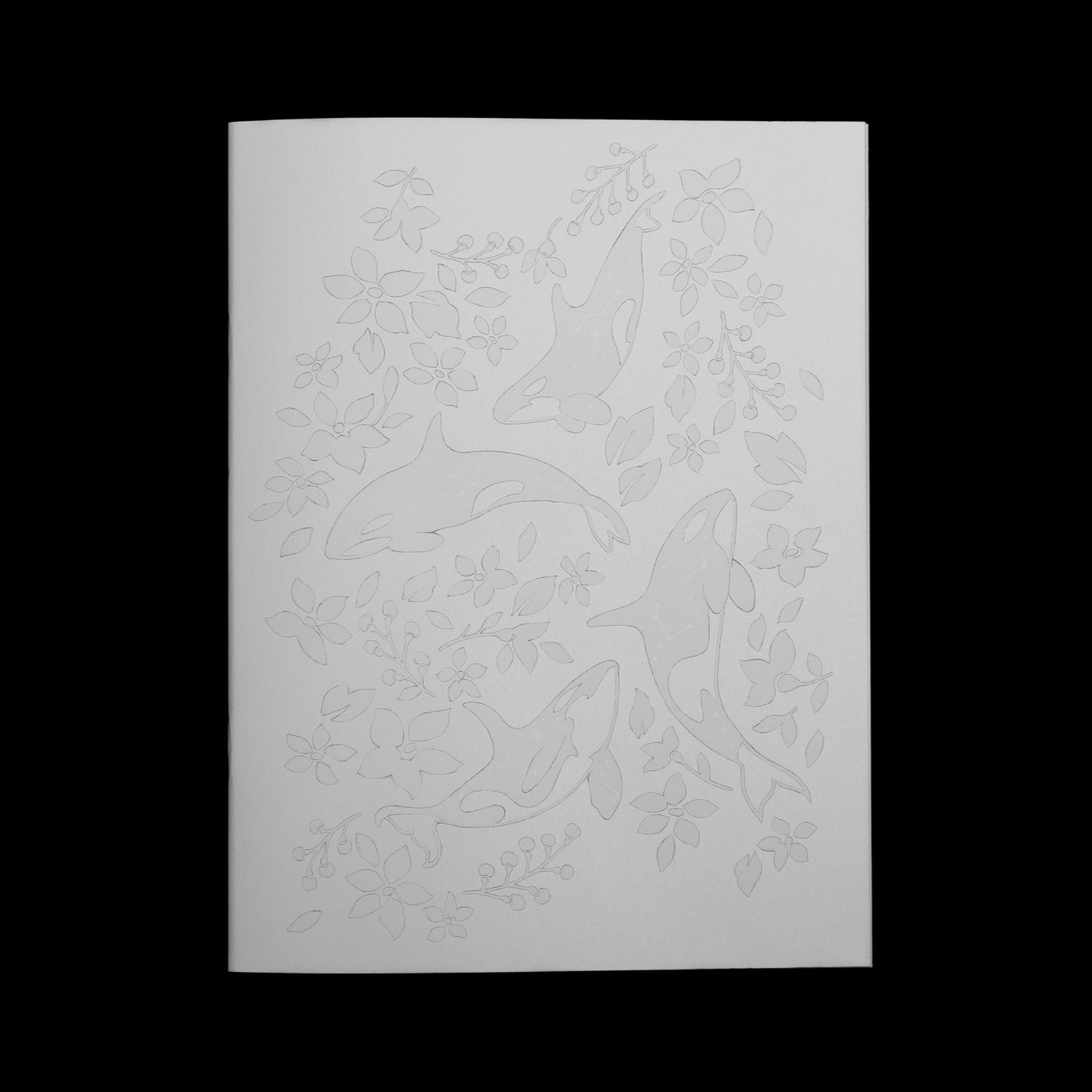 White Watercolor Coloring Book - Large Print
