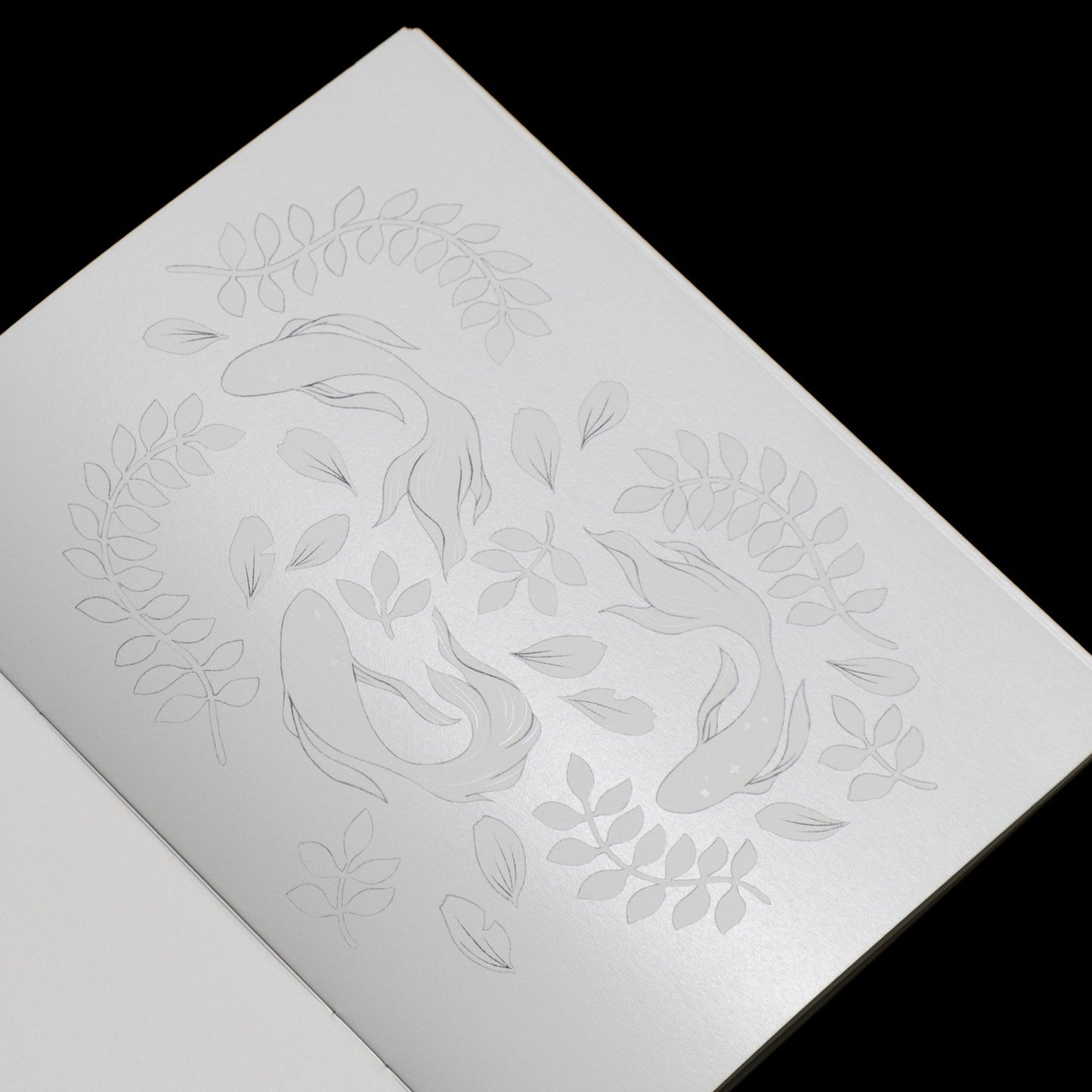 White Watercolor Coloring Book - Large Print
