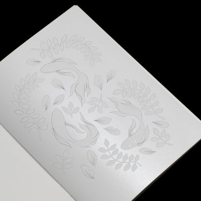 White Watercolor Coloring Book - Large Print