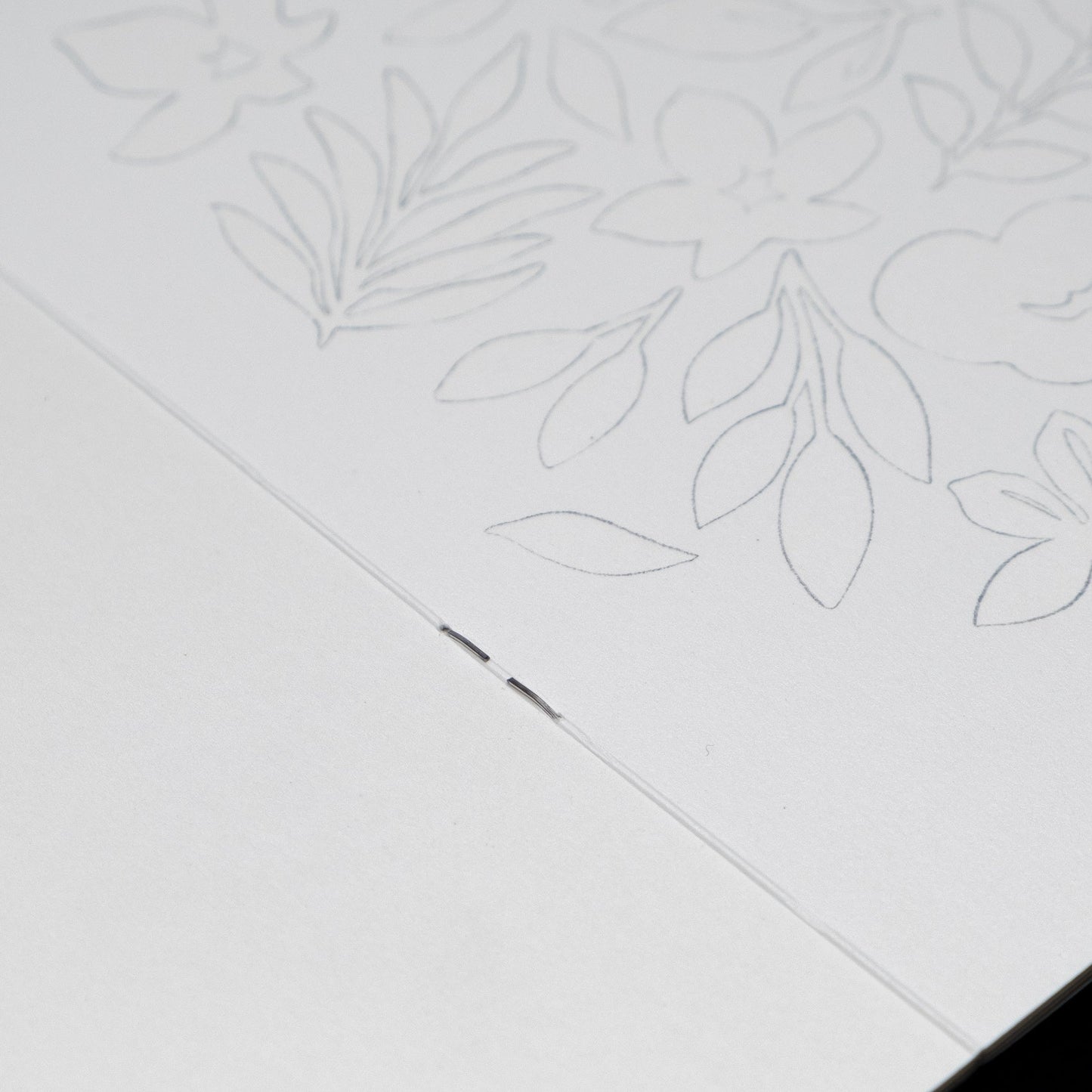 White Watercolor Coloring Book - Large Print