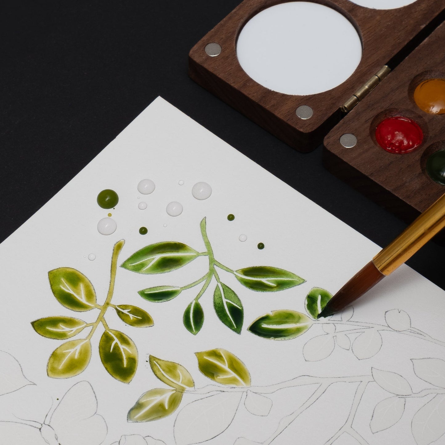 White Watercolor Coloring Book - Large Print